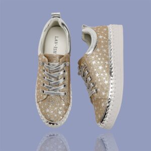Glittery Gold Twinkle Sneakers