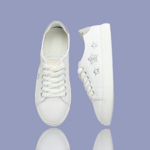 Casual Embroidered Sneakers White
