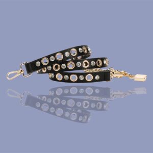 Black PU Leather Thin Belt