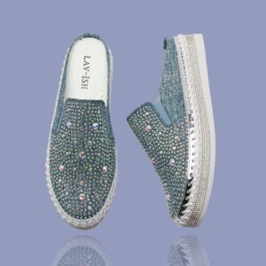 Slides Sparkle Light Denim