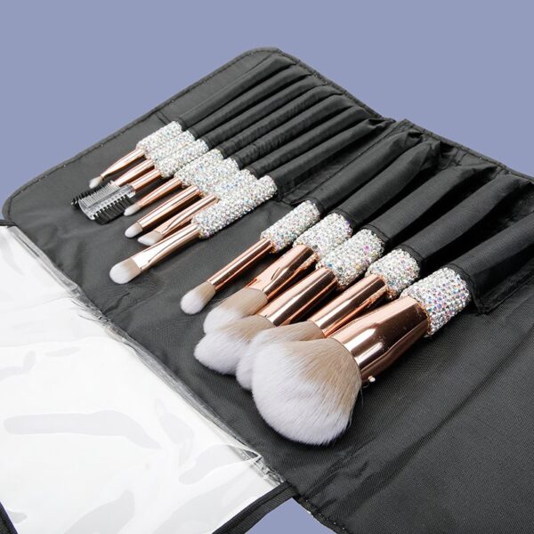 Makeup Brush set encrusted in Crystals