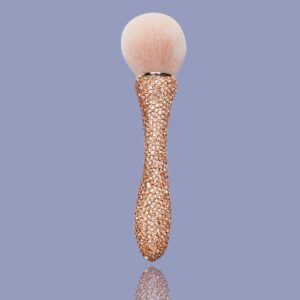 Short Crystal Makeup Brush in Rose Gold