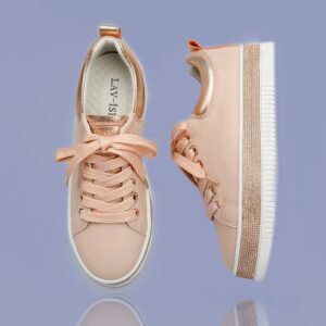 Lux Blush Diamonte Sole Sneakers