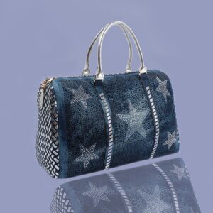 Denim Woven Overnight Carry on