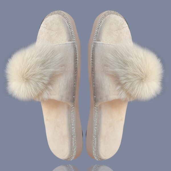 Pom-Pom Slippers Apricot