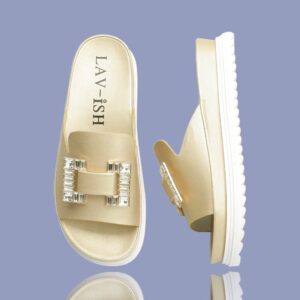 Chic Ornamental Slides Gold