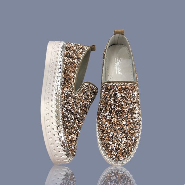 Sequin Princess Sneakers Gold