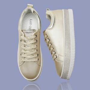 Lux Gold Diamonte Sole Sneakers