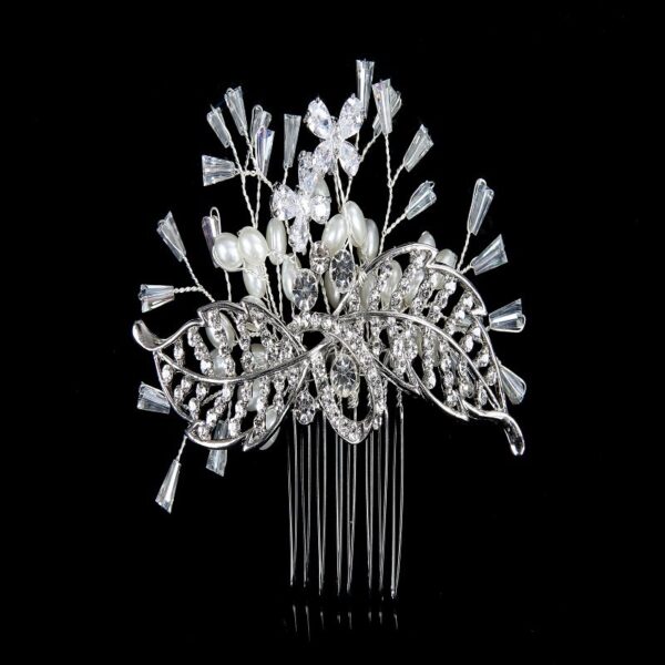 Crystal Comb with Beads and Pearls