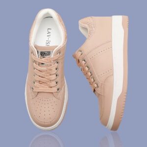 Blush Casual Leather Bling Heel Runner