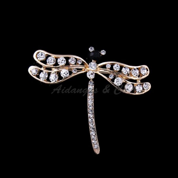 Dragonfly Gold Brooch