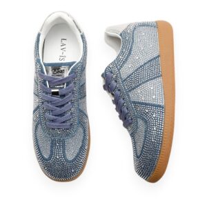 Denim Bedazzle Velvet Sneaker