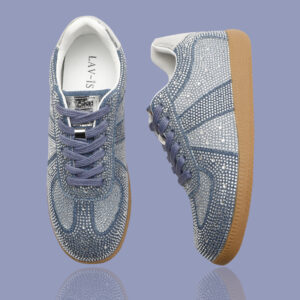 Denim Bedazzle Velvet Sneaker
