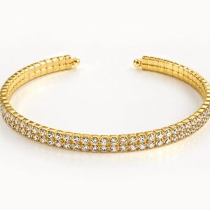 Gold Two-Row Bangle