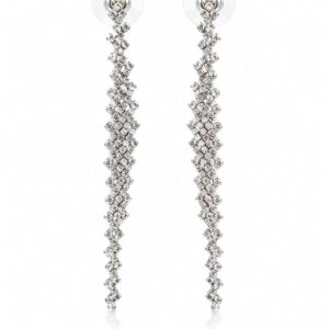 Long Dazzle Sparkling Silver
