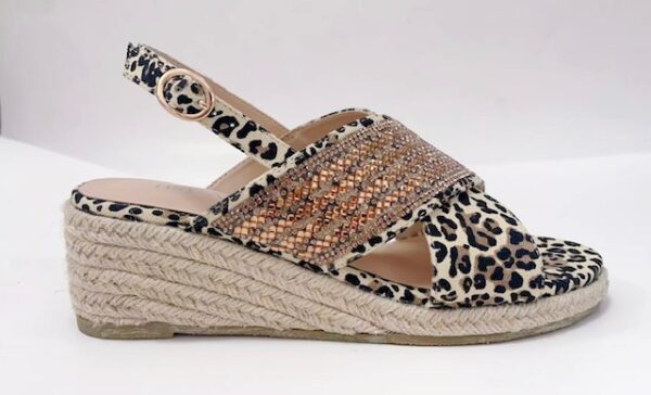 Leopard Kylie Wedge Sandals