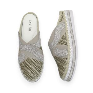 Sage Lola Woven Slides