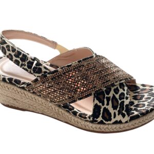 Leopard Kylie Wedge Sandals