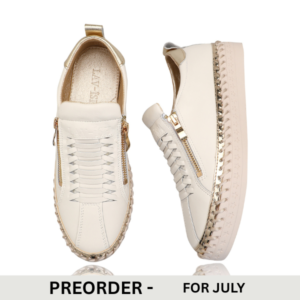 White/Gold Heritage Zip Sneaker