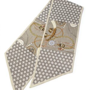 Pack of 2 Brown Reversible Wool/Silk Scarf