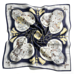 Mulberry Silk Scarf Navy/Blue