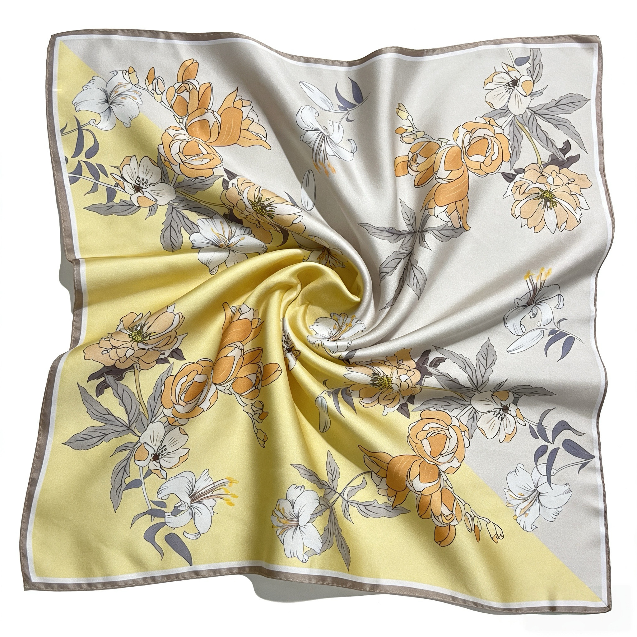 Mulberry Silk Scarf Peach/Cream